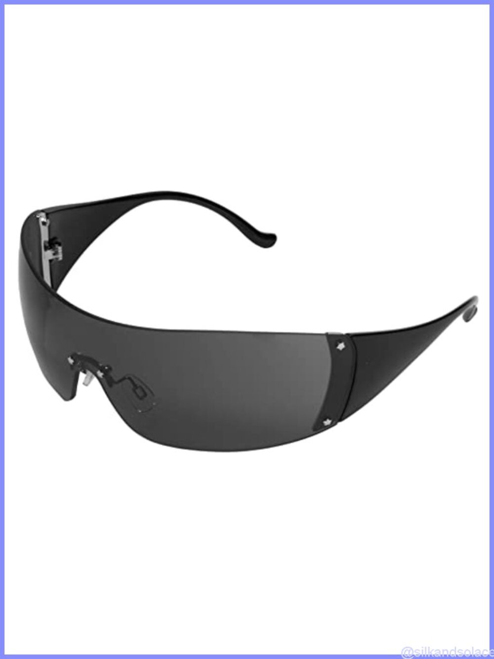 Wrap Around Sunglasses One-Piece Lens UV400 Protection Retro Star